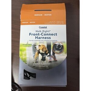 Coastal Walk Right Front-Connect Dog Harness Medium Padded No-Pull Adjustable
